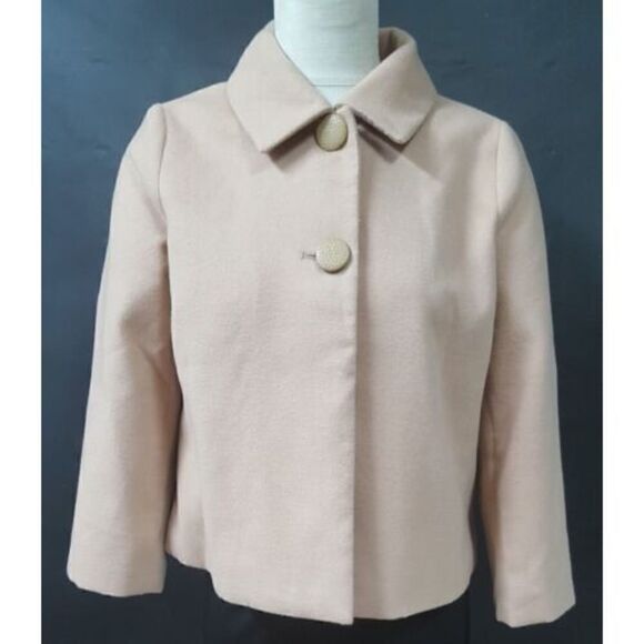 Chicos Beige Jacket Size 0 Small 2 Button Lined Long Sleeve Career - Picture 1 of 11